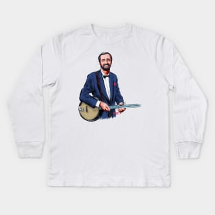 Ray Stevens - An illustration by Paul Cemmick Kids Long Sleeve T-Shirt